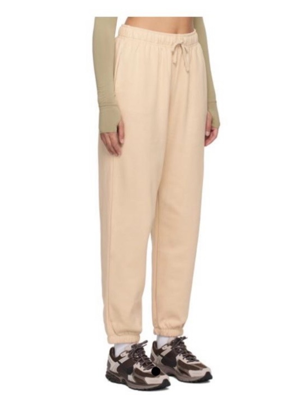 NIKE Beige Oversized Sweatpants (Small)